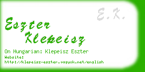 eszter klepeisz business card